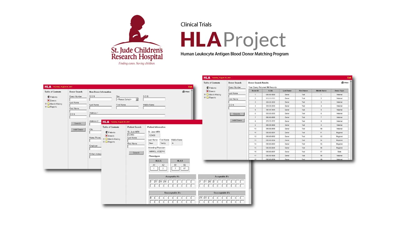 Blood Donor Matching application interface